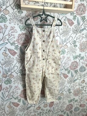 Zara floral overalls 3-4t